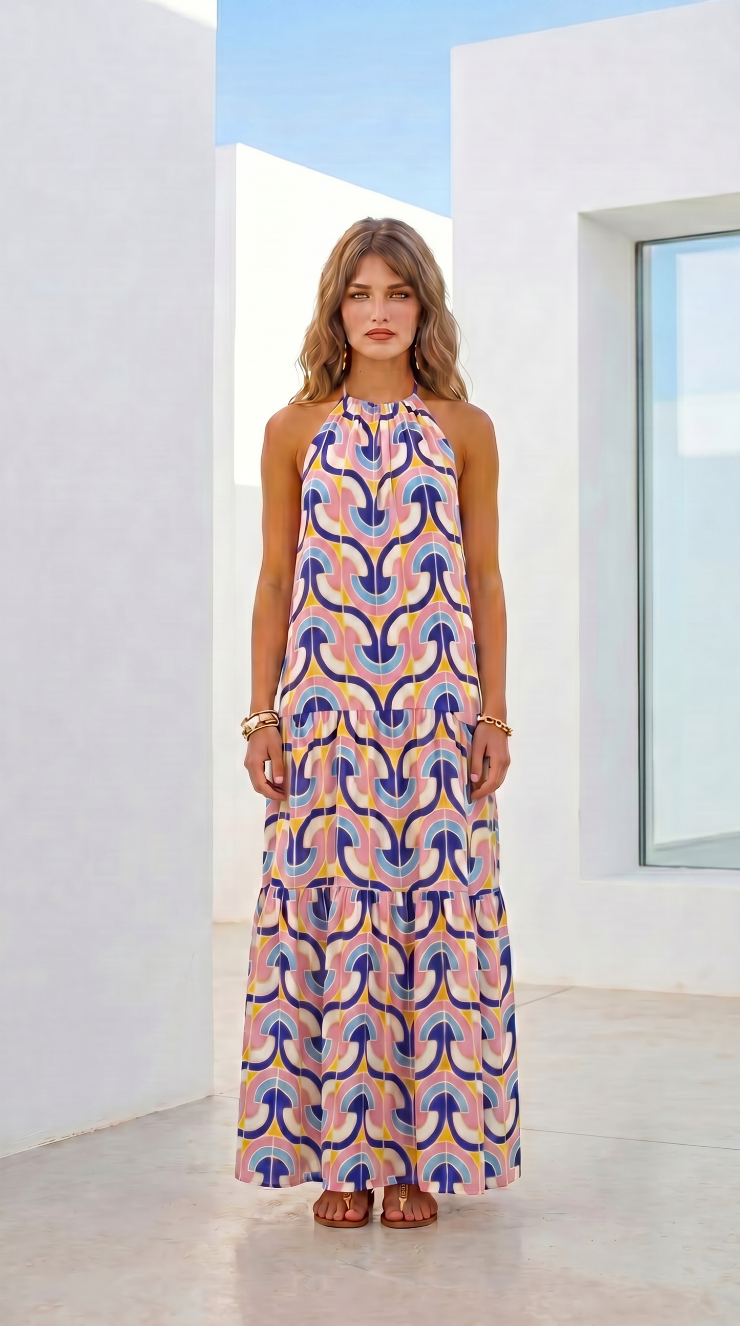 "MARISSA" halterneck dress