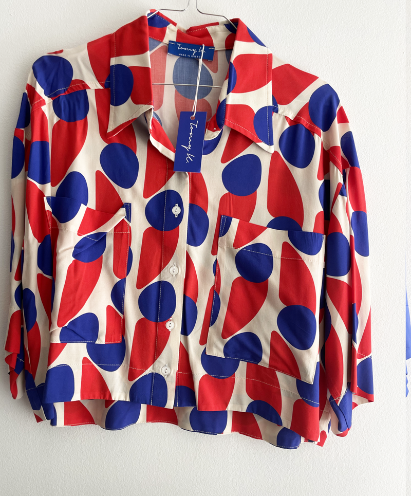 "TSAROUHI" cropped shirt