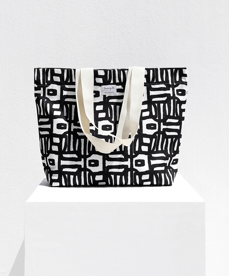 "Ioli Black" beach bag - Tomy K