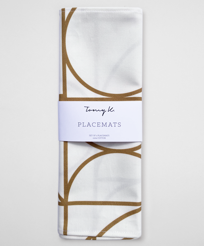 "GRECOMETRY WHITE" placemats