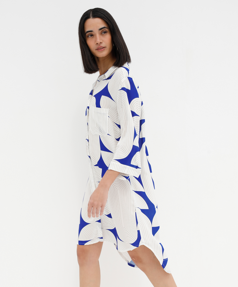 "STADIUM" shirt dress
