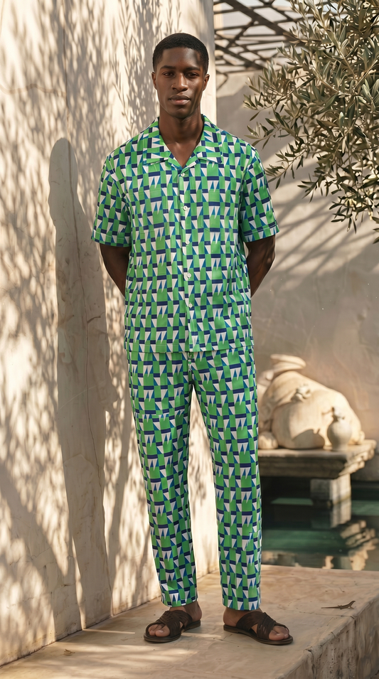 "IRIS GREEN" / Shirt & pants