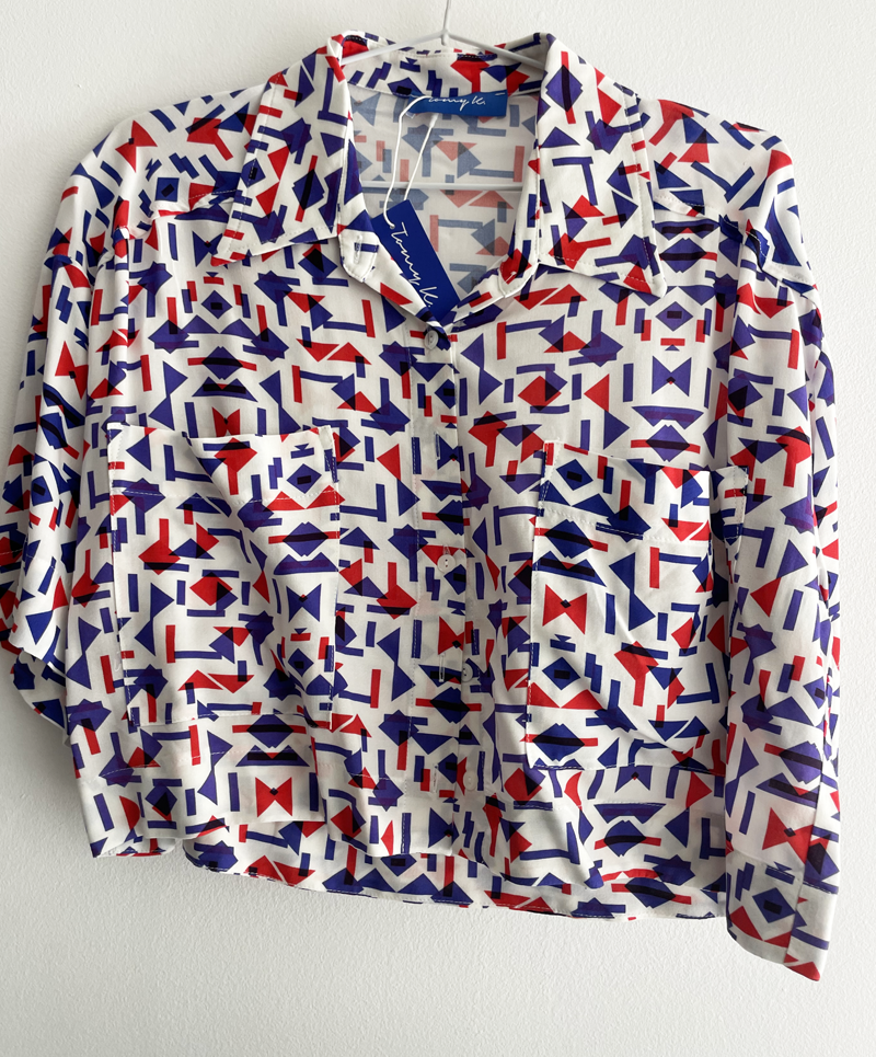 "SIGNS" cropped shirt