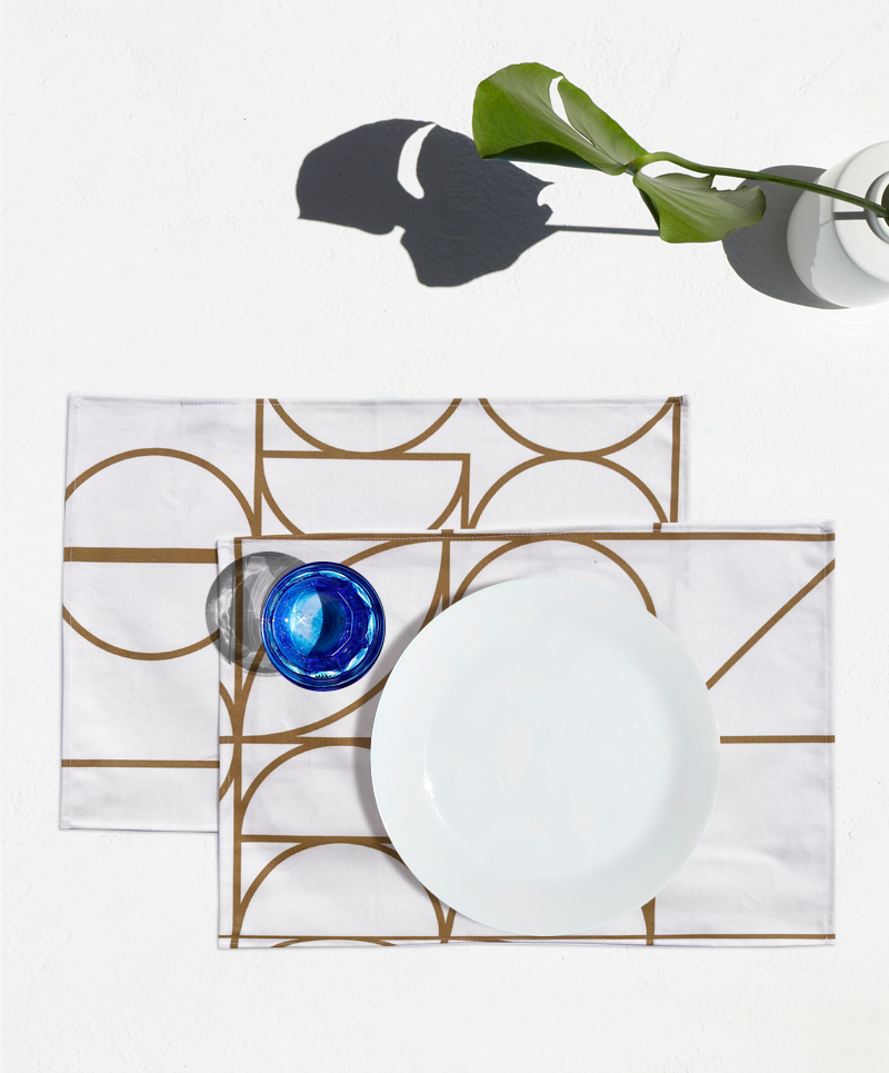 "GRECOMETRY WHITE" placemats