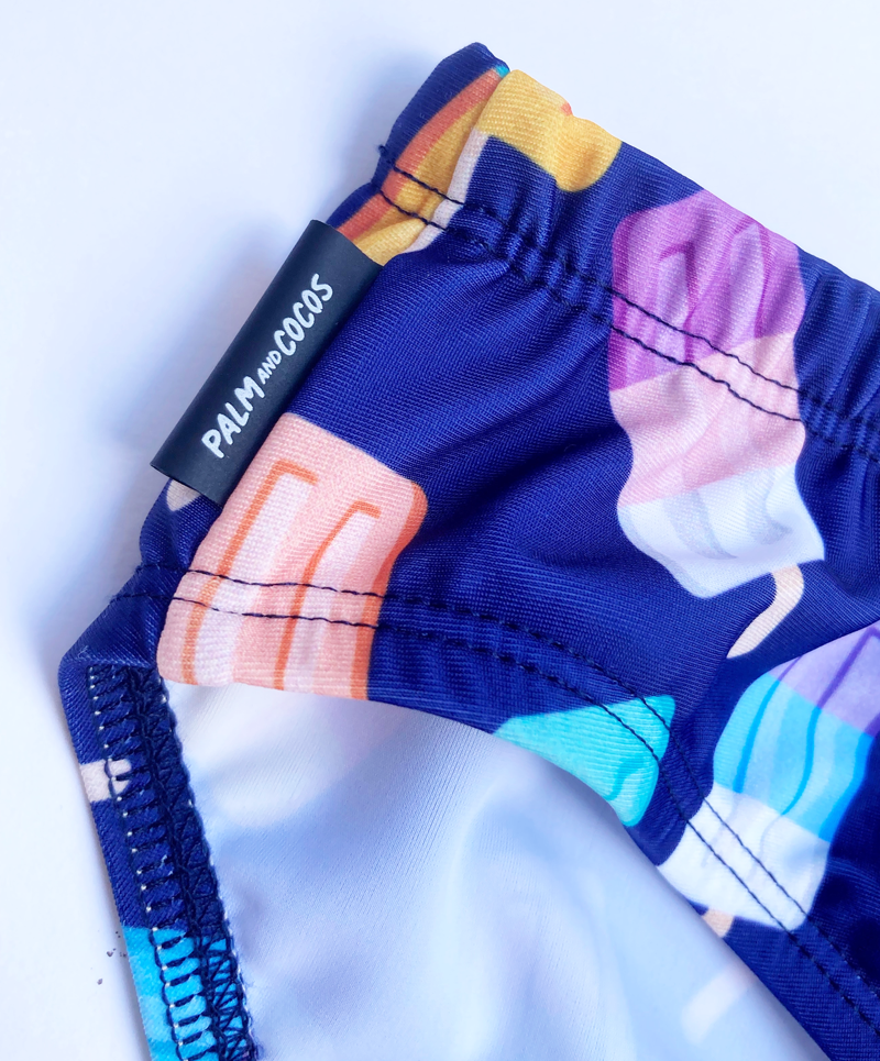 "Pop-cicle" swim brief