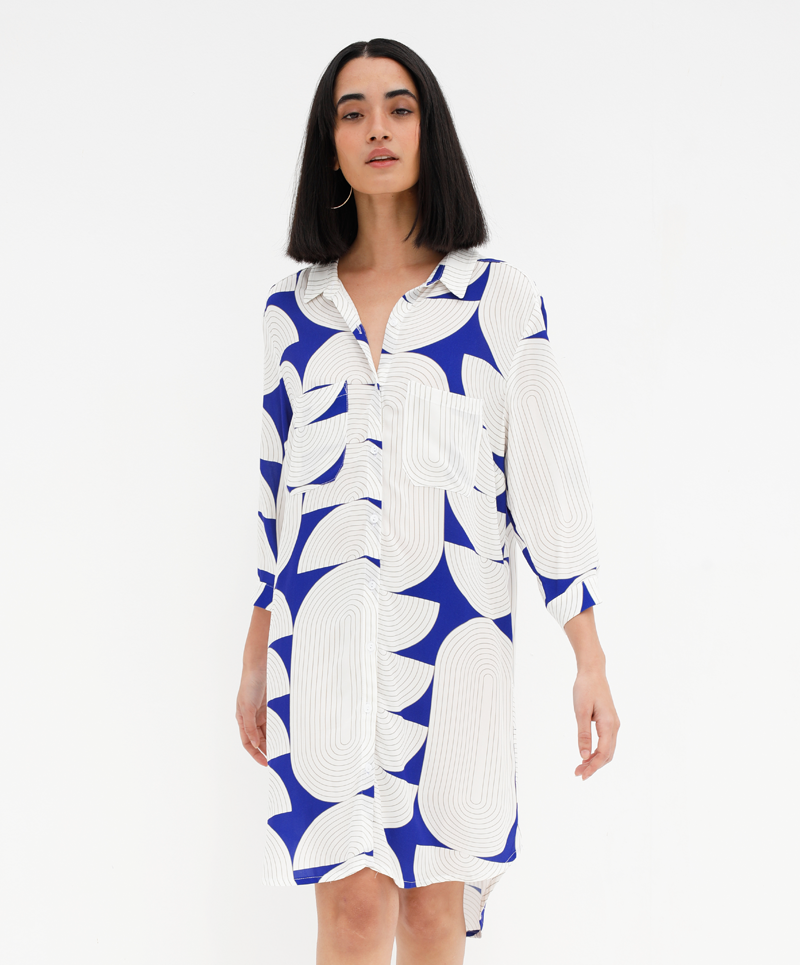 "STADIUM" shirt dress